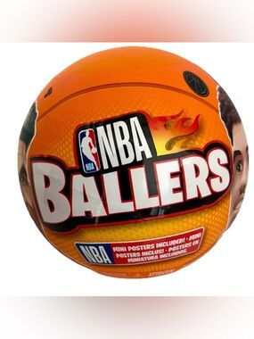NWT. 🏀 Ballers NBA Stars Collectible Figures Mini poster Mystery Ball.